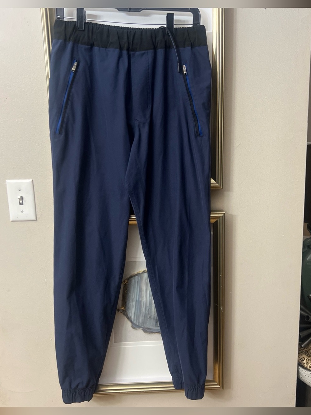 Lululemon Athletica Warp City Joggers Pants Mens M Athletic Gym NAVY Black